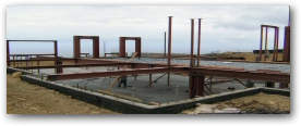 Structural steel work designed by Precision Design and Fabricating, Inc. for the Norton Residence
