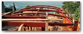Structural steel work designed by Precision Design and Fabricating, Inc. for the Freedman II residence